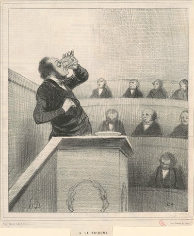 para a tribuna de Honoré Daumier
