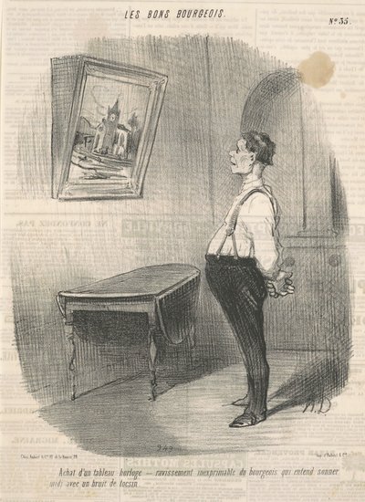 Comprando uma placa de relógio de Honoré Daumier