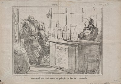 Atualidades (nº 252): Condenado por ter vendido um monte de areia em vez de açúcar mascavo úmido de Honoré Daumier