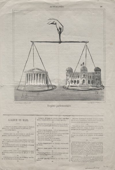 Actualidades No. 10: Regime Parlamentar, 1870. de Honoré Daumier