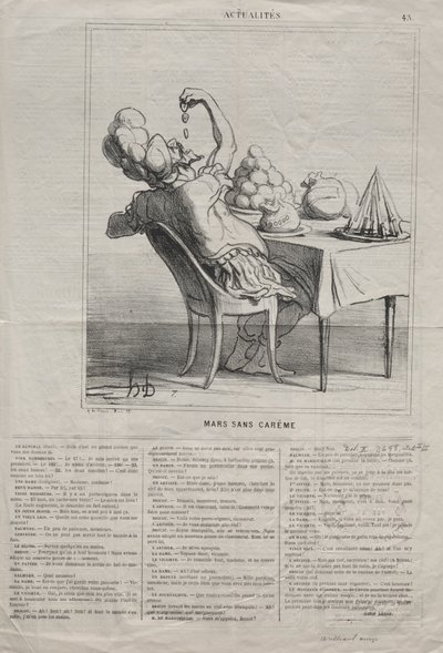 Atualidades nº 43: março sem Quaresma, 1869. de Honoré Daumier