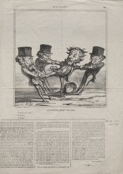 Atualidades nº 98: A reposição dos trimestres, 1869. de Honoré Daumier