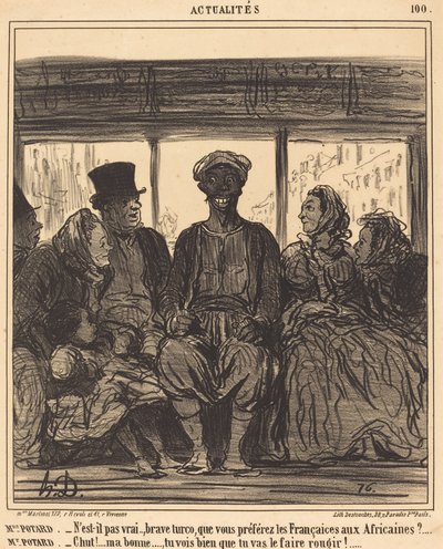Notícias: Sra. Potard - Não é verdade, valente Turco... de Honoré Daumier