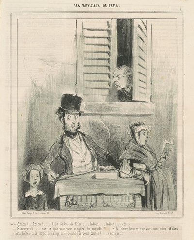 Adeus! ... Com a graça de Deus ... de Honoré Daumier