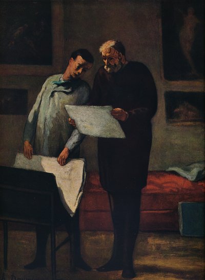 Conselho a um jovem artista, 1865-1868 de Honoré Daumier