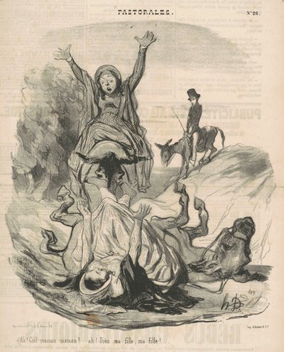 Ah! Mãe do céu mãe... Ah! Deus minha filha... de Honoré Daumier