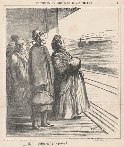 Ah! Finalmente aqui está o trem! ... de Honoré Daumier
