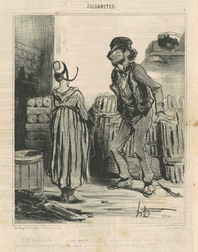 Ah! Fouchtra! ... Minha esposa ... de Honoré Daumier