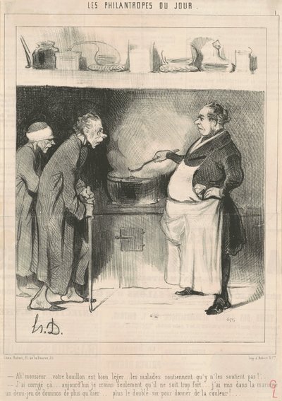 Ah! Senhor... seu caldo é... de Honoré Daumier