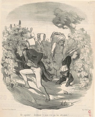 Ah! Saperlotte! ... A uva não está boa este ano! ... de Honoré Daumier