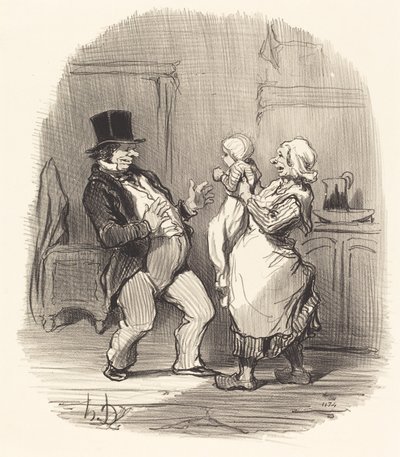 Ah! senhor... não ria dele assim... de Honoré Daumier