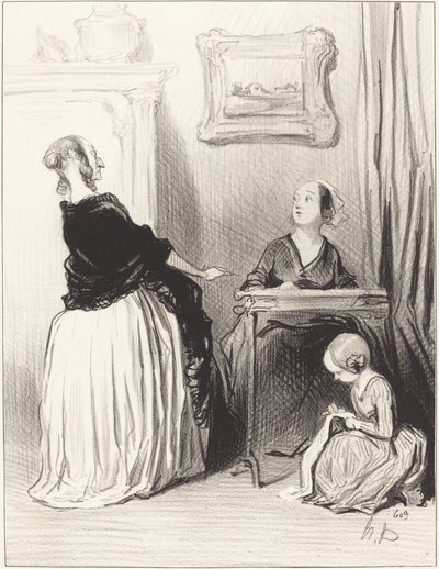 Ah!... que educação singular você dá à sua filha?... de Honoré Daumier