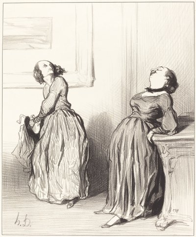 Ah, você acha que meu último romance não é bem... de Honoré Daumier