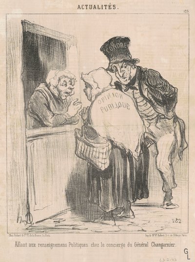 Indo para informações políticas... de Honoré Daumier