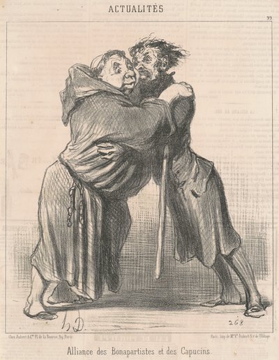 Aliança de Bonapartistas e Capuchinhos de Honoré Daumier