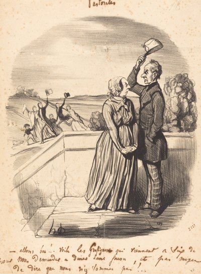 Vamos lá!...aqui estão os grafignons... de Honoré Daumier