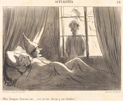 Vamos burguês, levante-se rápido... de Honoré Daumier