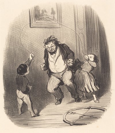 Vamos, papai... mais... trinta e duas voltas!... de Honoré Daumier
