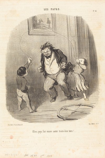 Vamos, papai... mais... trinta e duas voltas!... de Honoré Daumier