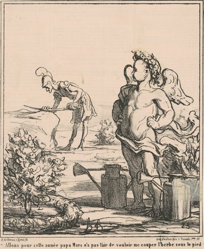 Vamos para o ano pai março... de Honoré Daumier