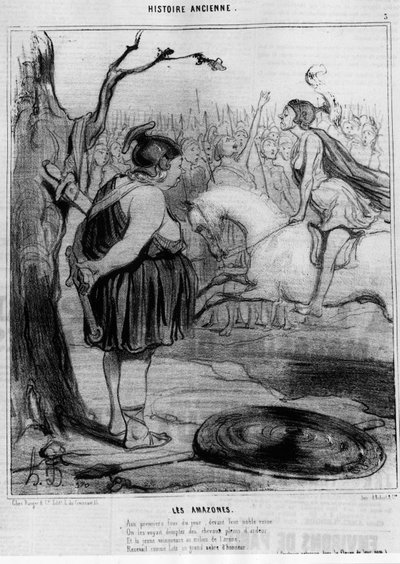 Amazonas. "Na primeira luz do dia, diante de sua nobre rainha, eles os viram domesticando cavalos cheios de fervor, e a jovem que ganhou no meio da arena, recebeu como Litz um grande sabre de honra". Serie de l