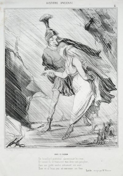 História Antiga (ilustração 15): Enéias e Dido de Honoré Daumier