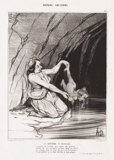História Antiga: Pr. 22, O Batismo de Aquiles de Honoré Daumier