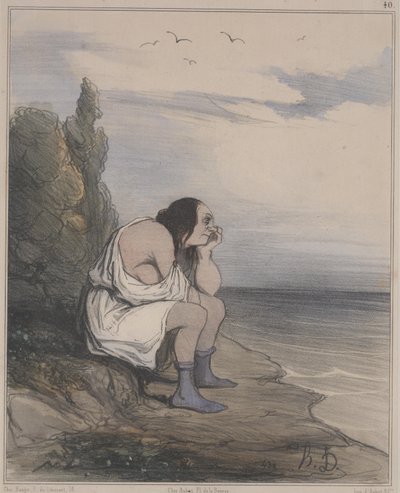 História Antiga, nº 40: O Desespero de Calipso de Honoré Daumier
