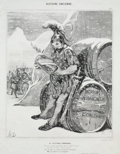 História Antiga, placa 28: A Passagem de Aníbal de Honoré Daumier