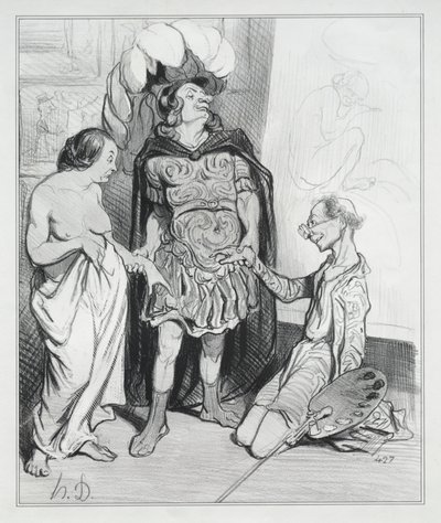 Apeles e Campaste de Honoré Daumier