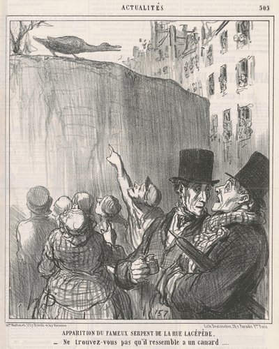 Aparecimento da... serpente da rue Lacépède de Honoré Daumier