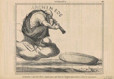 Arquimedes rindo dos esforços... de Honoré Daumier