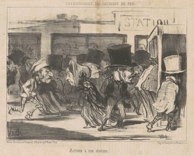 Chegada a uma estação de Honoré Daumier