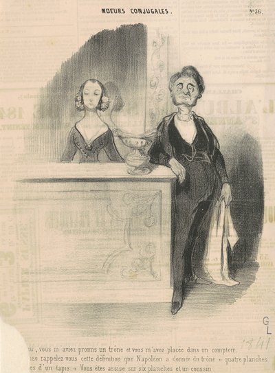 Arthur, você me prometeu um trono... de Honoré Daumier
