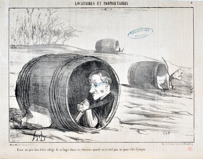 Obra de Honore Daumier (1808-1879) Charivari data de 1854: Serie TENNIQUES ET OWNIRES "C