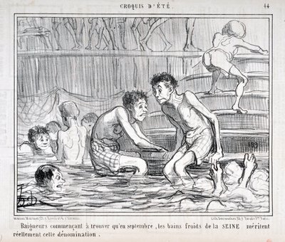 Obras de arte de Honore Daumier (1808-1879) Charivari data de 1858: Serie CRUQUIS D