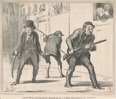 Aspecto da rue Lacépède ... de Honoré Daumier