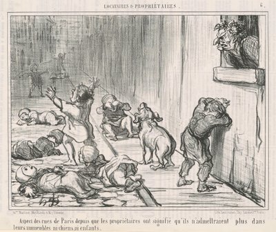 Aspecto das ruas de Paris de ... de Honoré Daumier
