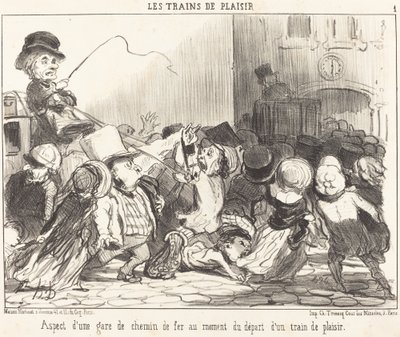 Aparência de uma estação ferroviária... de Honoré Daumier
