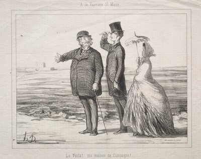 Em Varenne-Saint-Maur: Eis! Aqui está, minha casa no campo! de Honoré Daumier
