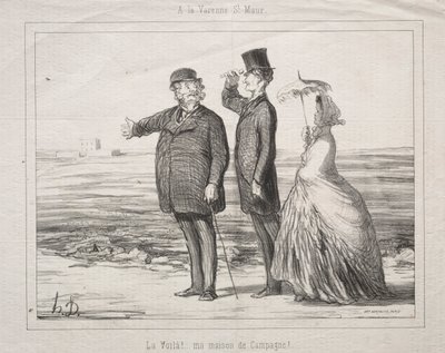Em Varenne-Saint-Maur: Eis! Aqui está, minha casa no campo !, 1862. de Honoré Daumier