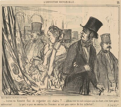 Você vai parar de olhar para esses xales em breve? de Honoré Daumier