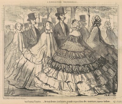 Na Champs-Elysées...De três a seis horas de Honoré Daumier
