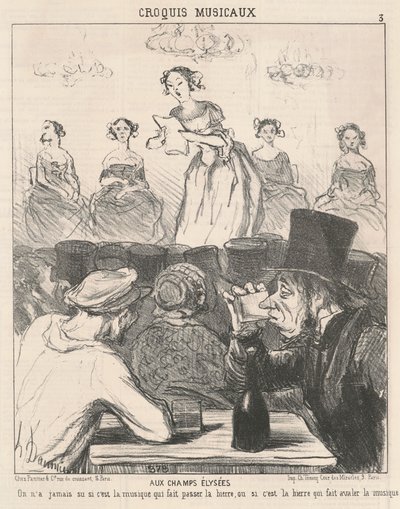 Para os Champs Elysées de Honoré Daumier