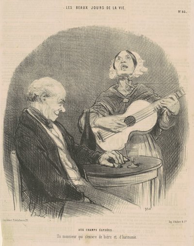 Para os Champs Elysées de Honoré Daumier