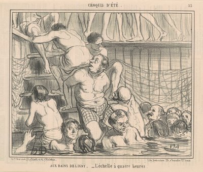 Nos banhos Deligny de Honoré Daumier