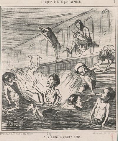 Nos banhos de quatro centavos de Honoré Daumier