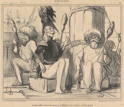 Tendo finalmente encontrado uma maneira de usar seu lazer! de Honoré Daumier