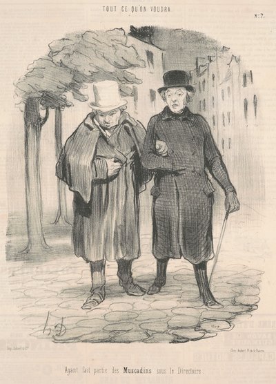 Tendo feito parte dos muscadins sob o conselho de administração de Honoré Daumier
