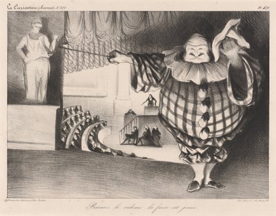 Baissez le rideau, la farce est jouée (Baixe a cortina, a farsa acabou) de Honoré Daumier